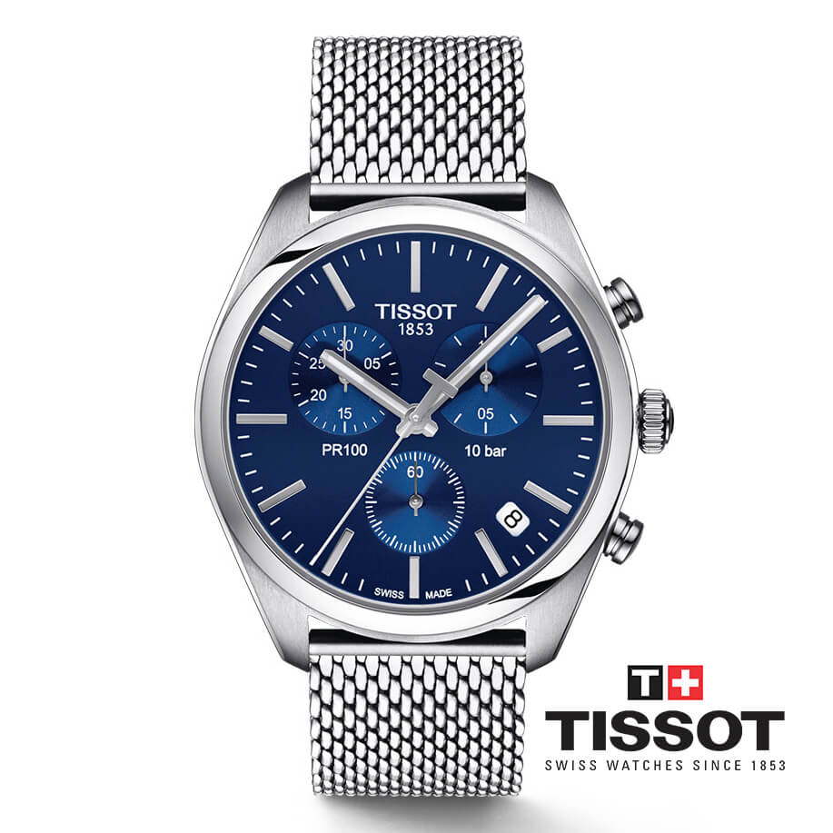 ĐỒNG HỒ NAM TISSOT PR CHRONOGRAPH 100 T101.417.11.041.00 CHÍNH HÃNG